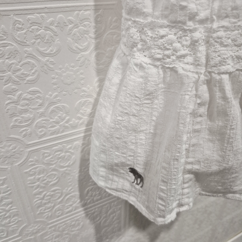 Abercrombie & Fitch White Sleeveless Tiered Dress - Picture 6 of 7